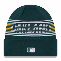 Oakland Athletics Authentic 2024 MLB Clubhouse New Era Beanie Knit Taass for sale