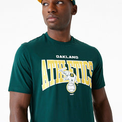 Oakland Athletics New Era Arch Wordmark MLB T-Shirt Green Classic