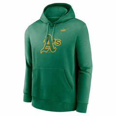 Oakland Athletics Cooperstown Logo Nike Club Fleece MLB Hoodie Green Fashion