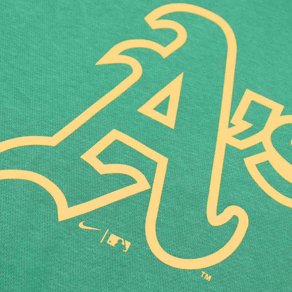 Oakland Athletics Cooperstown Logo Nike Club Fleece MLB Hoodie Green Fashion