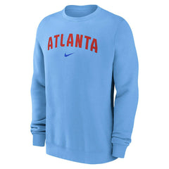 Atlanta Braves City Connect 2-Hit Club Crew Pullover Blue Classic