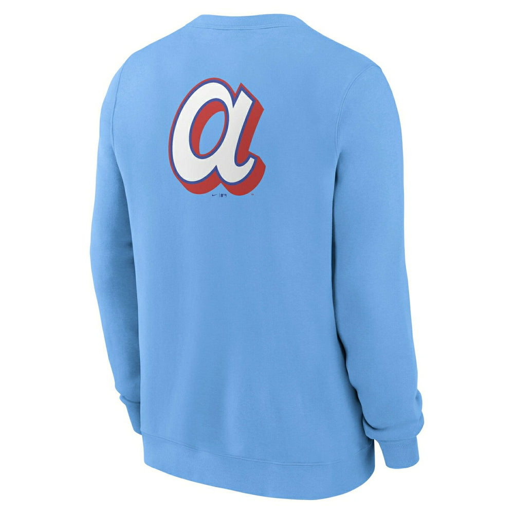 Atlanta Braves City Connect 2-Hit Club Crew Pullover Blue Classic