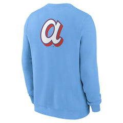 Atlanta Braves City Connect 2-Hit Club Crew Pullover Blue Classic
