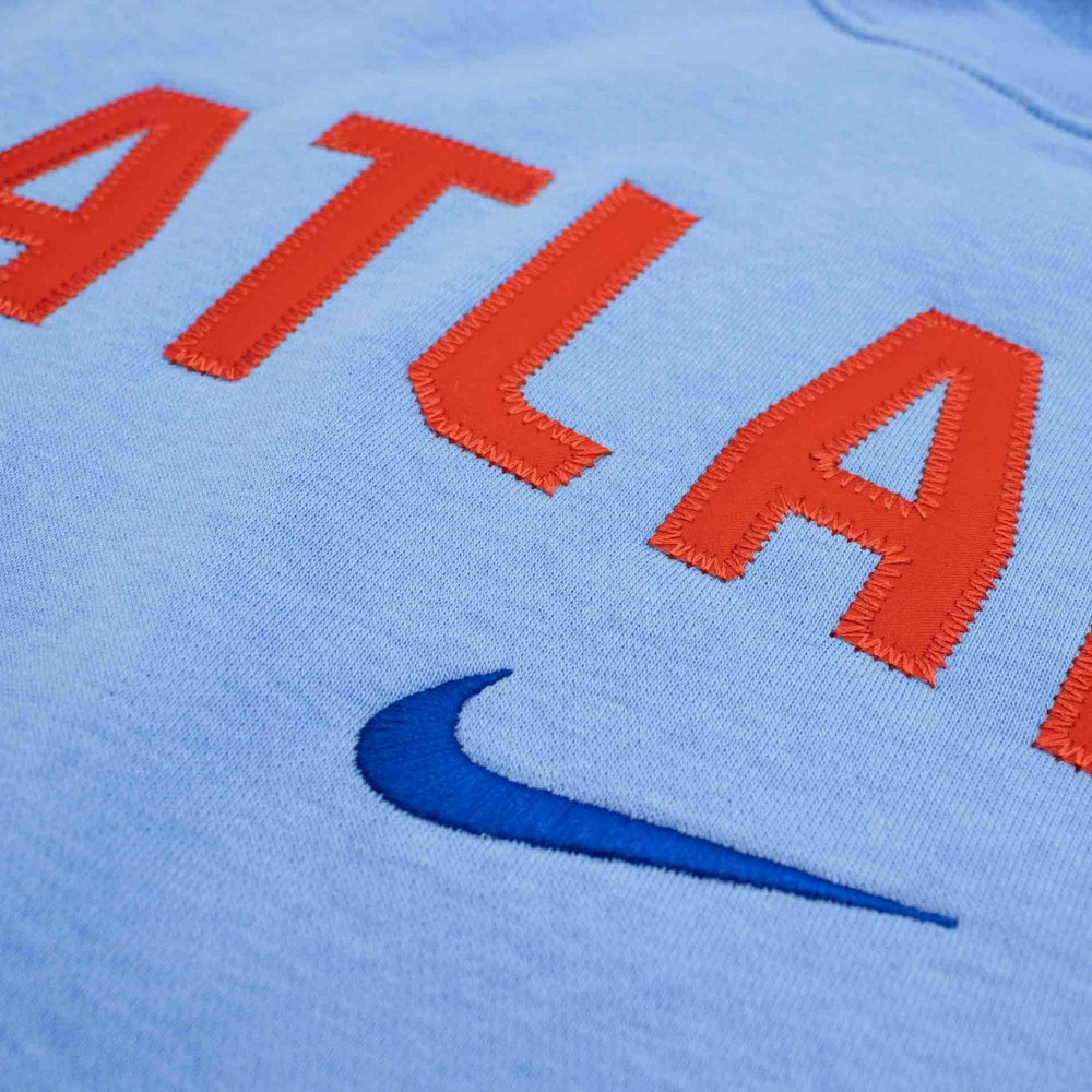 Atlanta Braves City Connect 2-Hit Club Crew Pullover Blue Classic