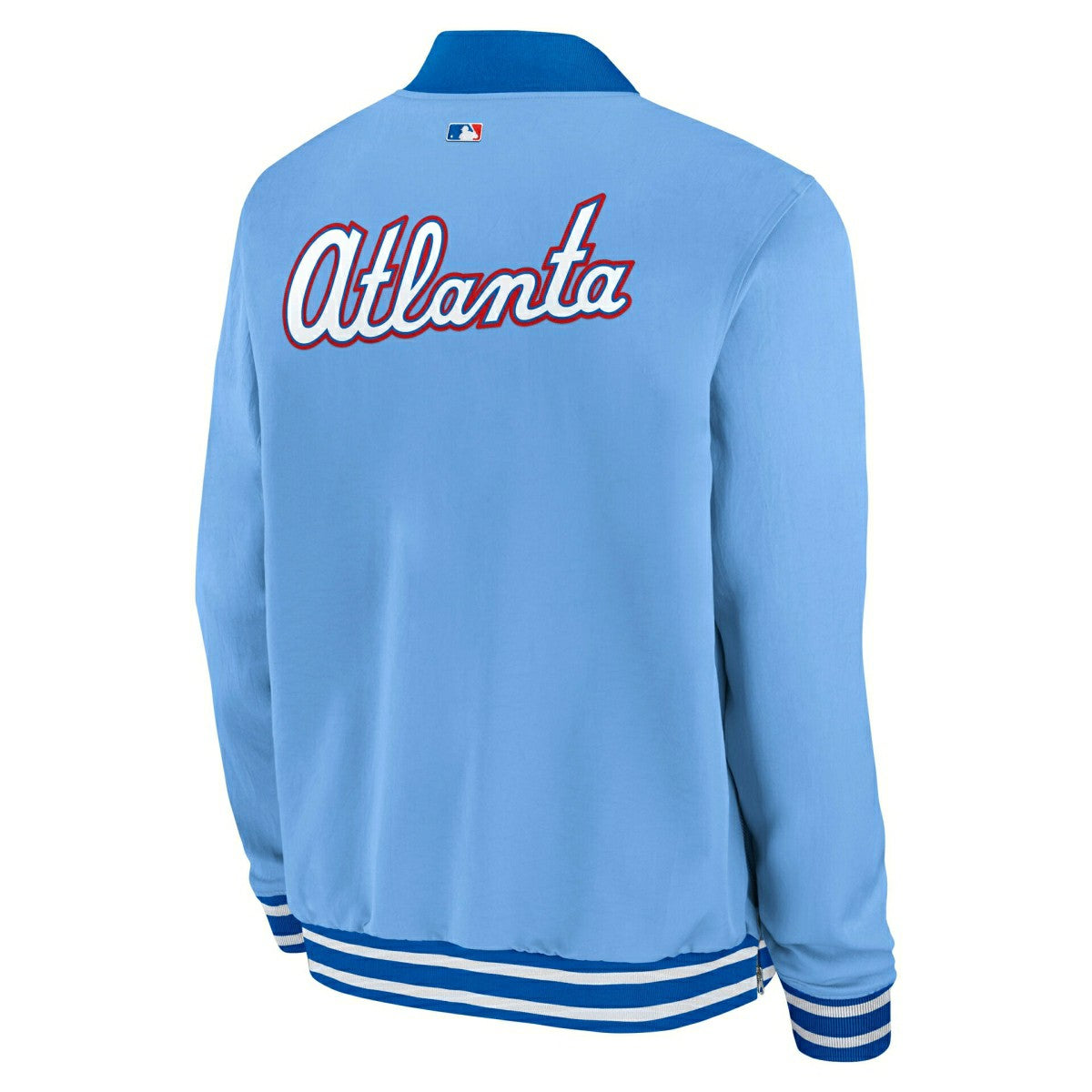 Atlanta Braves City Connect 2026 MLB Authentic Dugout Bomber Jacket Blue Lifestyle