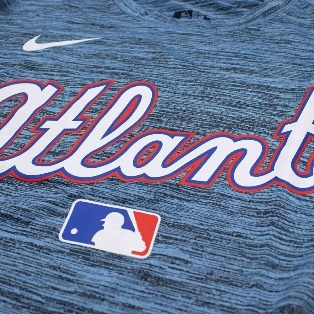 Atlanta Braves City Connect 2026 MLB Authentic Velocity T-Shirt Blue Taass for sale