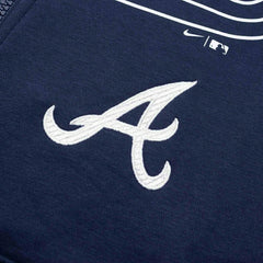 Atlanta Braves Knockout Script MLB Full-Zip Hoodie Navy Taass for sale