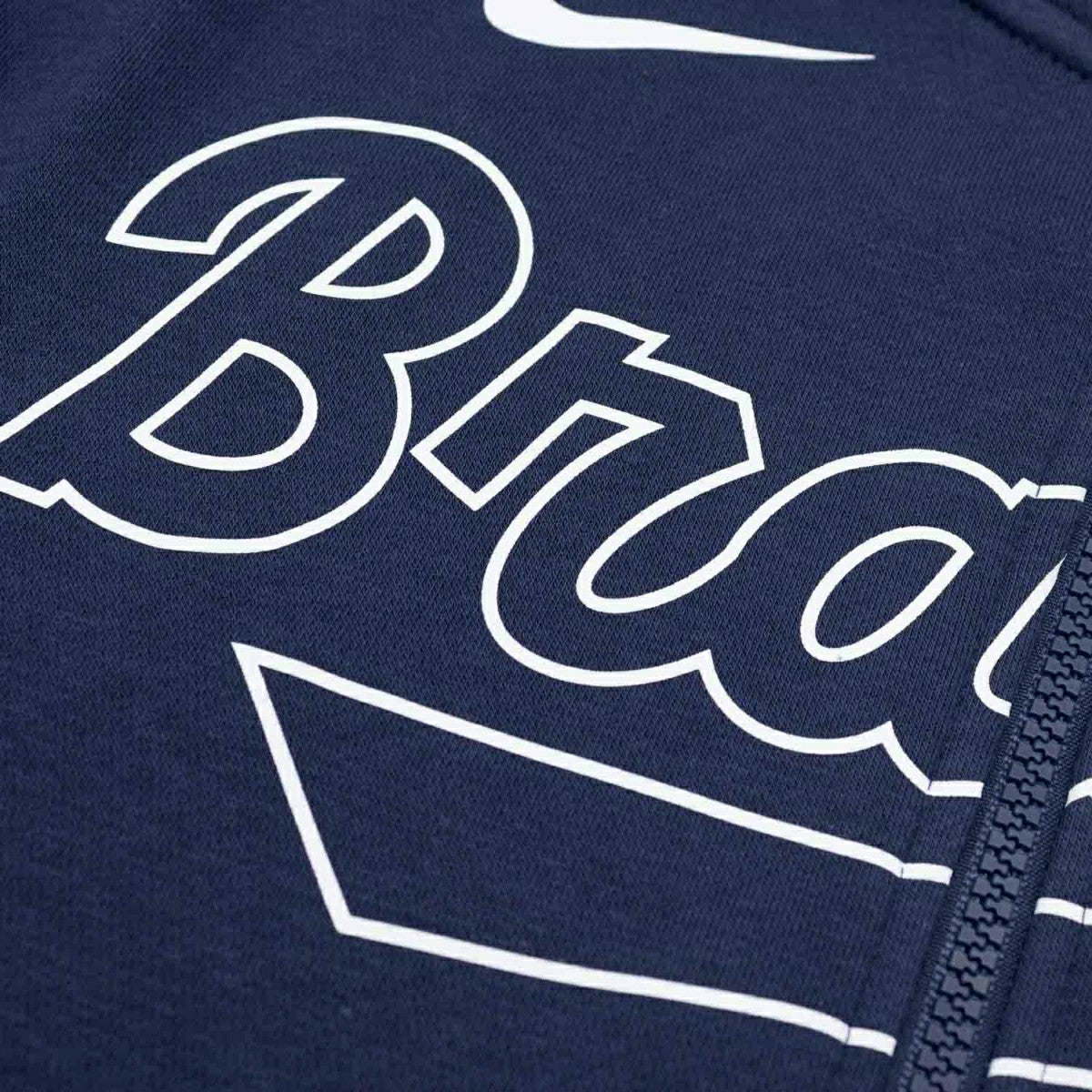 Atlanta Braves Knockout Script MLB Full-Zip Hoodie Navy Taass for sale