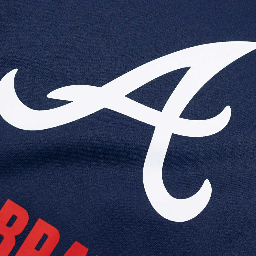 Atlanta Braves 2025 MLB Authentic Performance Therma Hoodie Navy Taass US