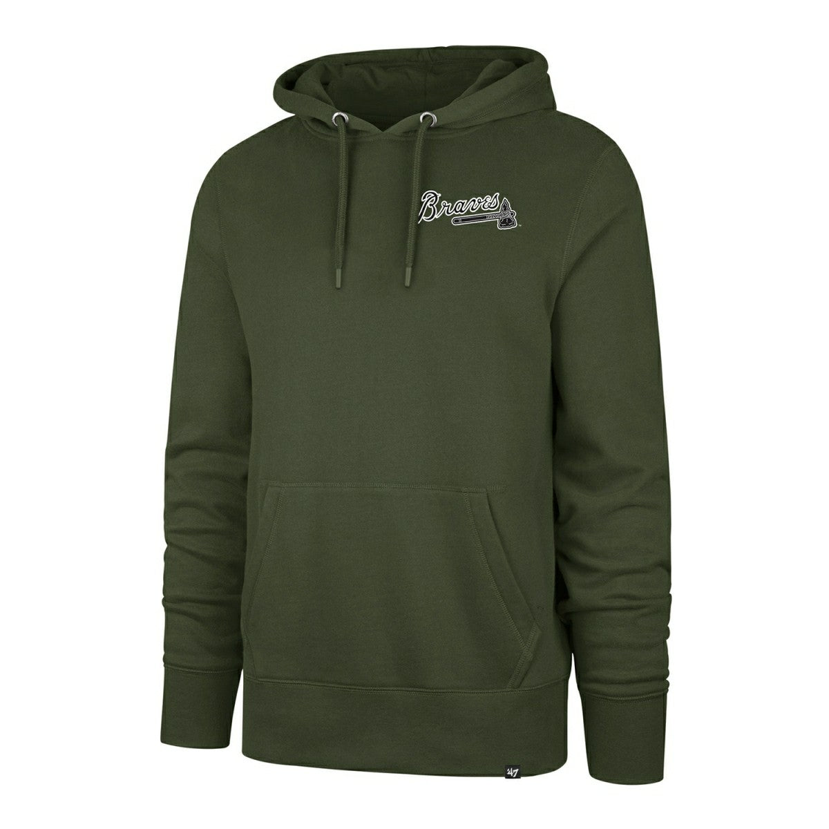 Atlanta Braves Backer '47 Burnside MLB Hoodie Sandalwood Lifestyle