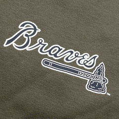 Atlanta Braves Backer '47 Burnside MLB Hoodie Sandalwood Lifestyle