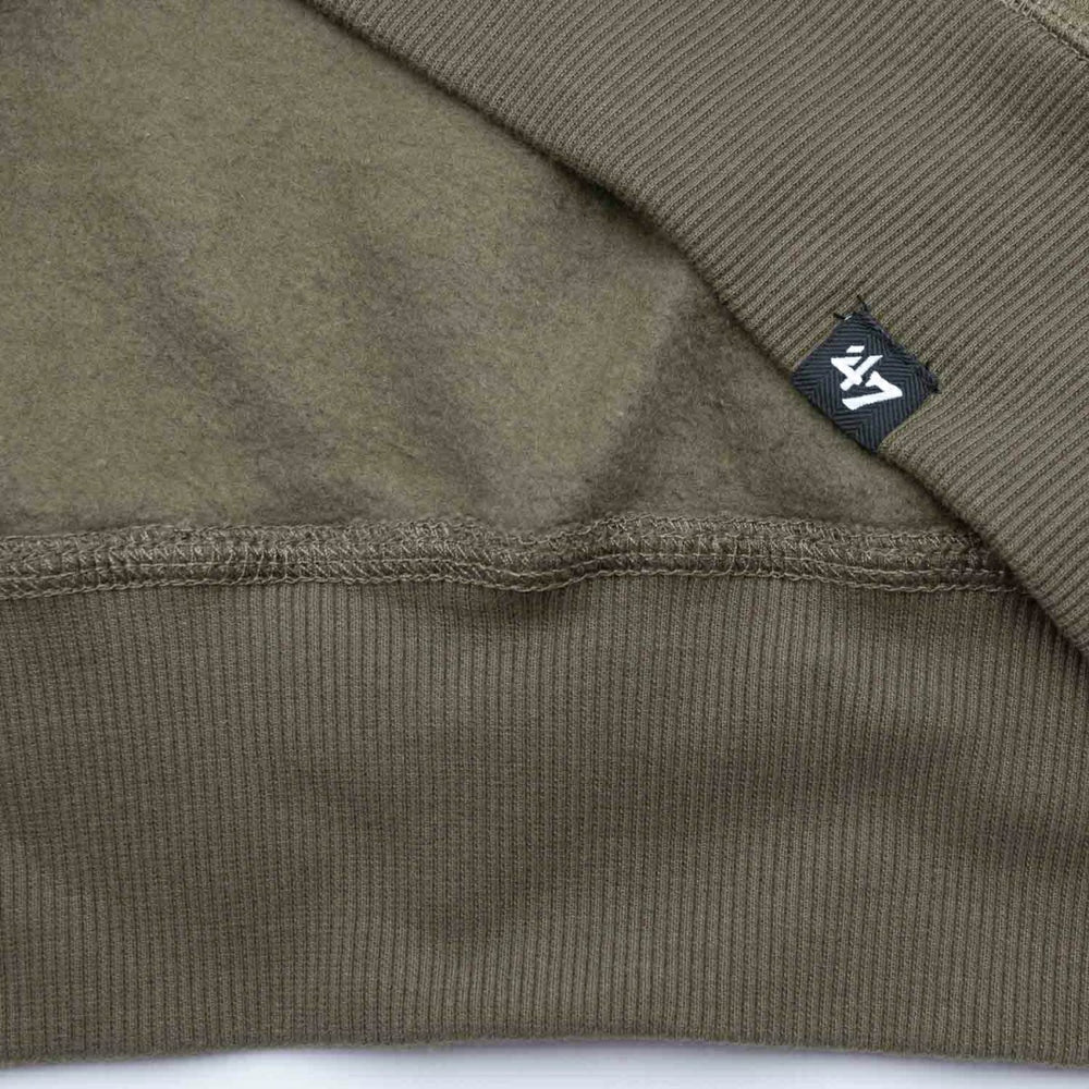 Atlanta Braves Backer '47 Burnside MLB Hoodie Sandalwood Lifestyle