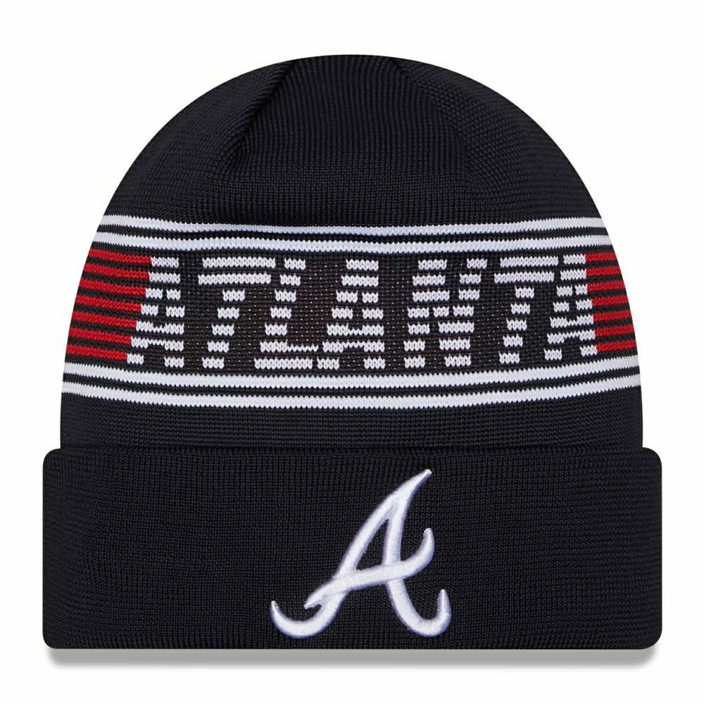 Atlanta Braves Authentic 2024 MLB Clubhouse New Era Beanie Knit Taass sale