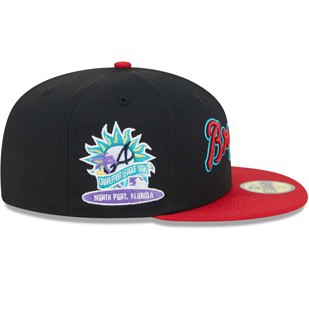 Atlanta Braves Retro 1996 Spring Training New Era 59FIFTY Fitted Cap Black Taass US