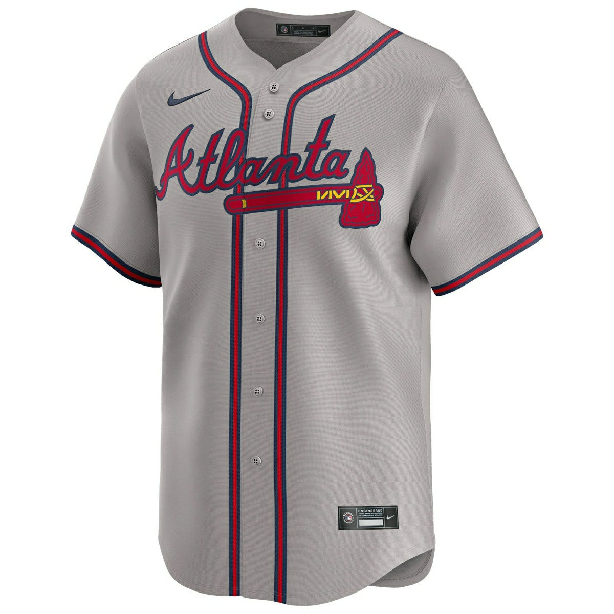 Atlanta Braves Nike Limited MLB Baseball Jersey Road Gray Classic