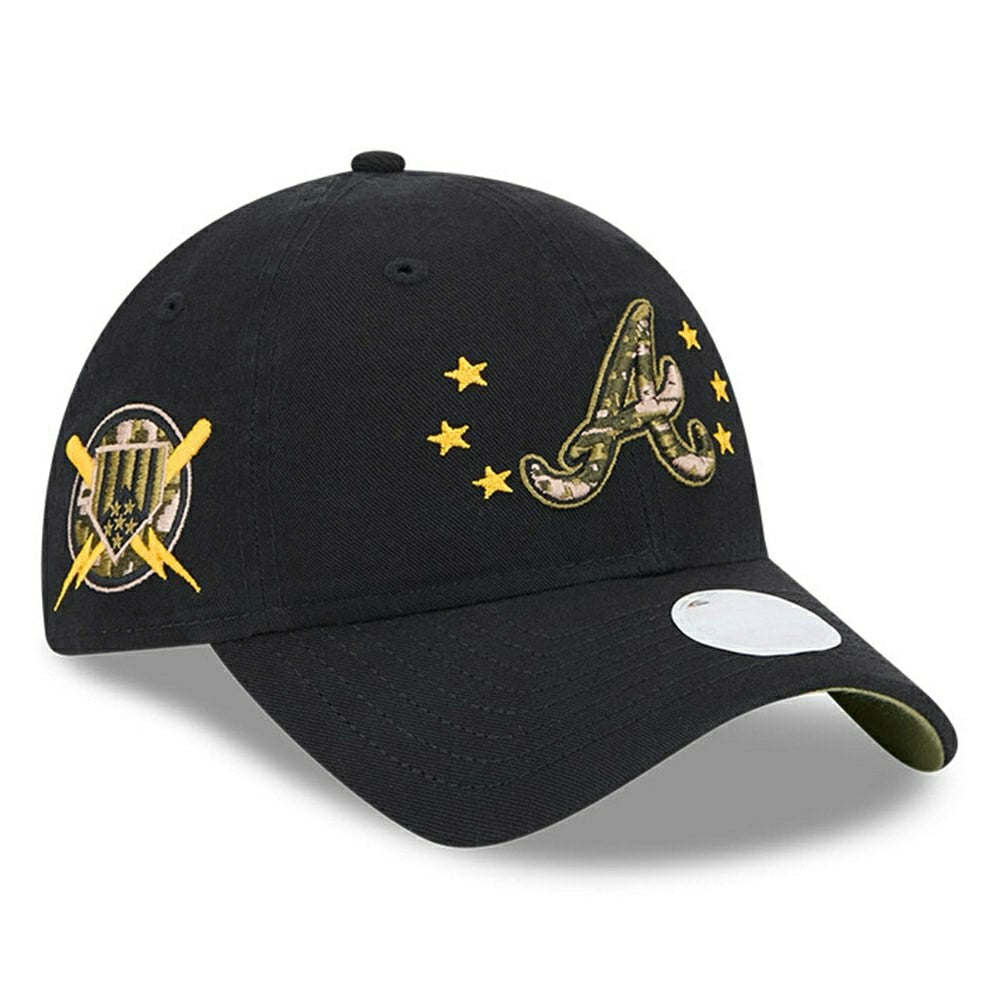 Atlanta Braves 2024 MLB Armed Forces New Era Women's 9TWENTY Cap Black Lifestyle