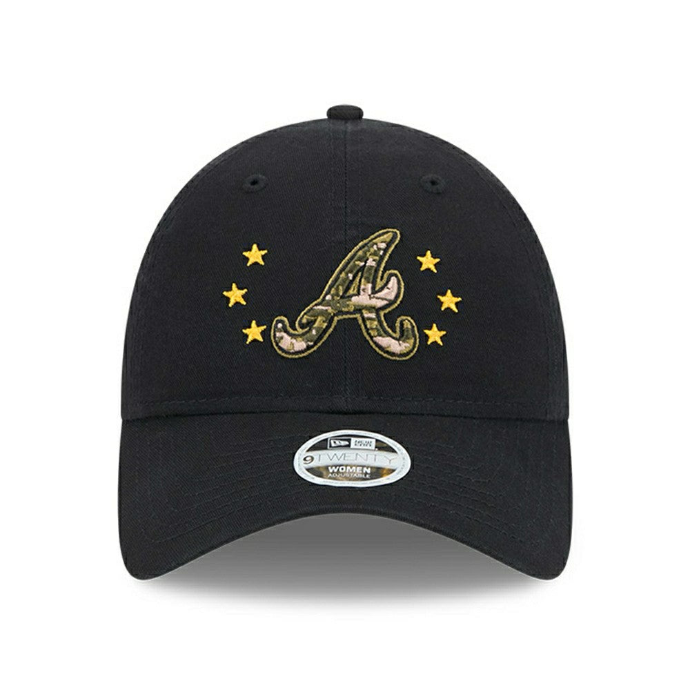 Atlanta Braves 2024 MLB Armed Forces New Era Women's 9TWENTY Cap Black Lifestyle
