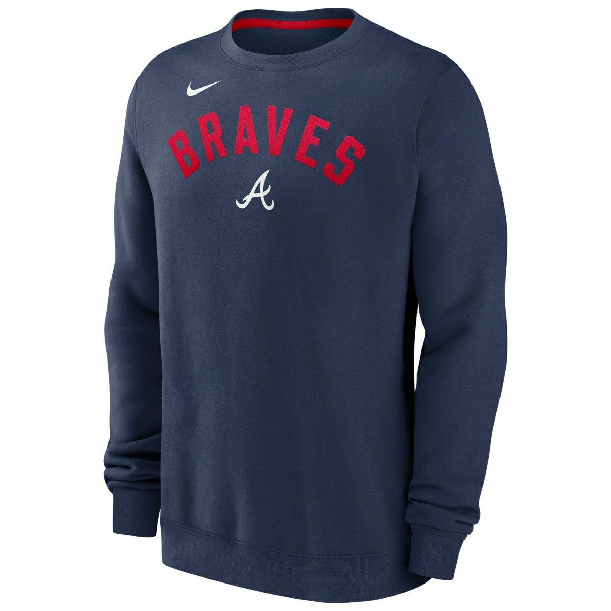 Atlanta Braves Nike Classic Twill MLB Crewneck Pullover Navy Taass sale