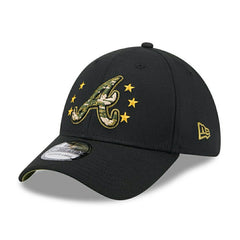 Atlanta Braves 2024 MLB Armed Forces New Era 39THIRTY Flex Cap Black Classic