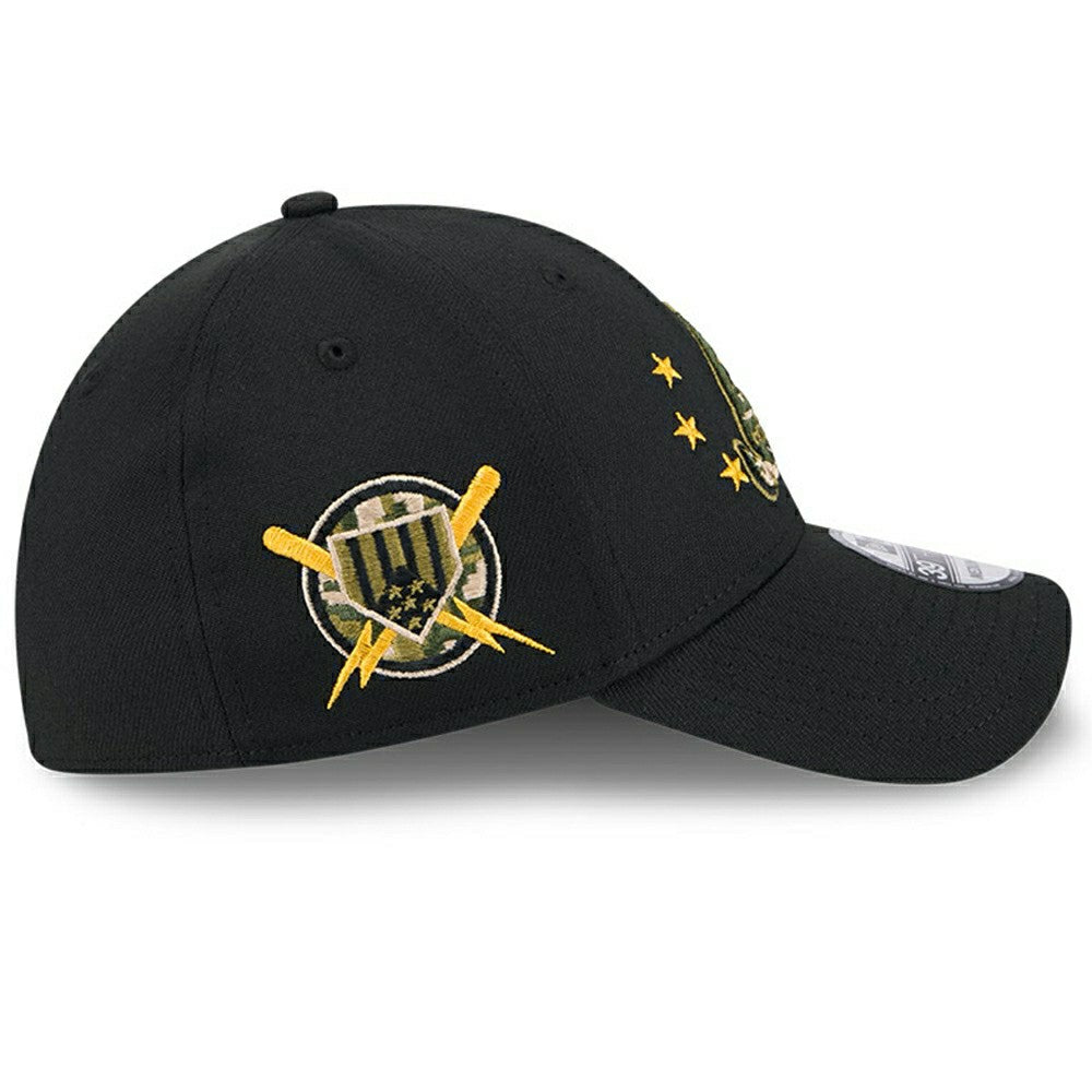 Atlanta Braves 2024 MLB Armed Forces New Era 39THIRTY Flex Cap Black Classic