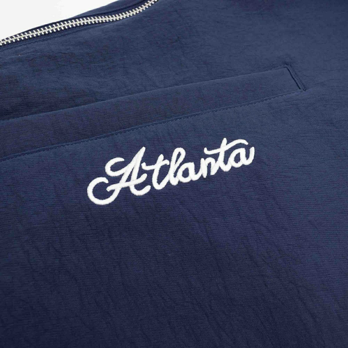 Atlanta Braves 2024 MLB Authentic Collection Nike Bomber Jacket Navy Taass for sale