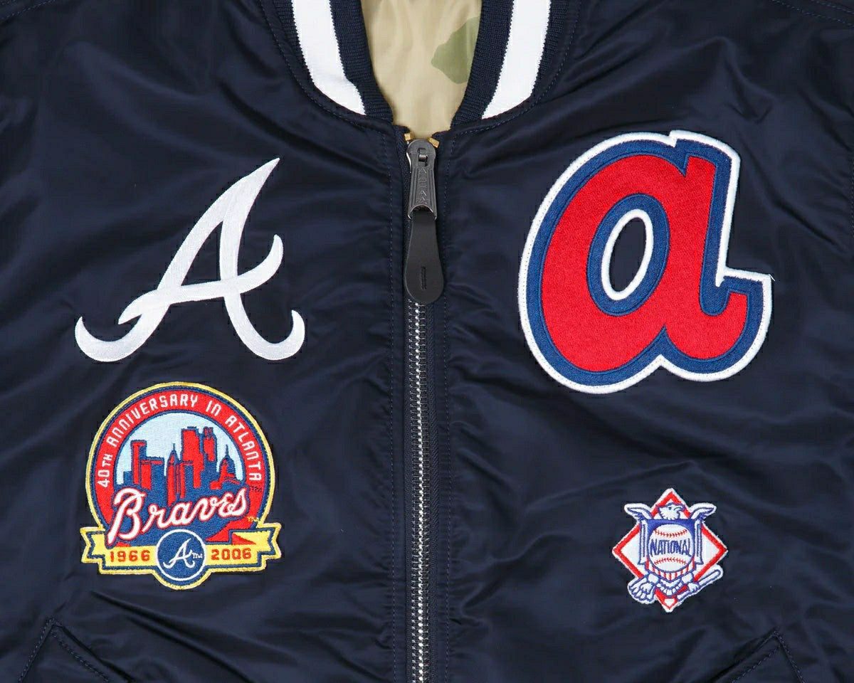 Atlanta Braves New Era x Alpha Industries Reversible Bomber Jacket Classic