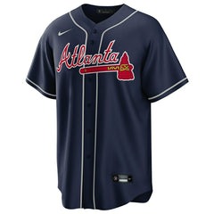 Ronald Acuña Jr. #13 Atlanta Braves Nike MLB Jersey Navy Fashion