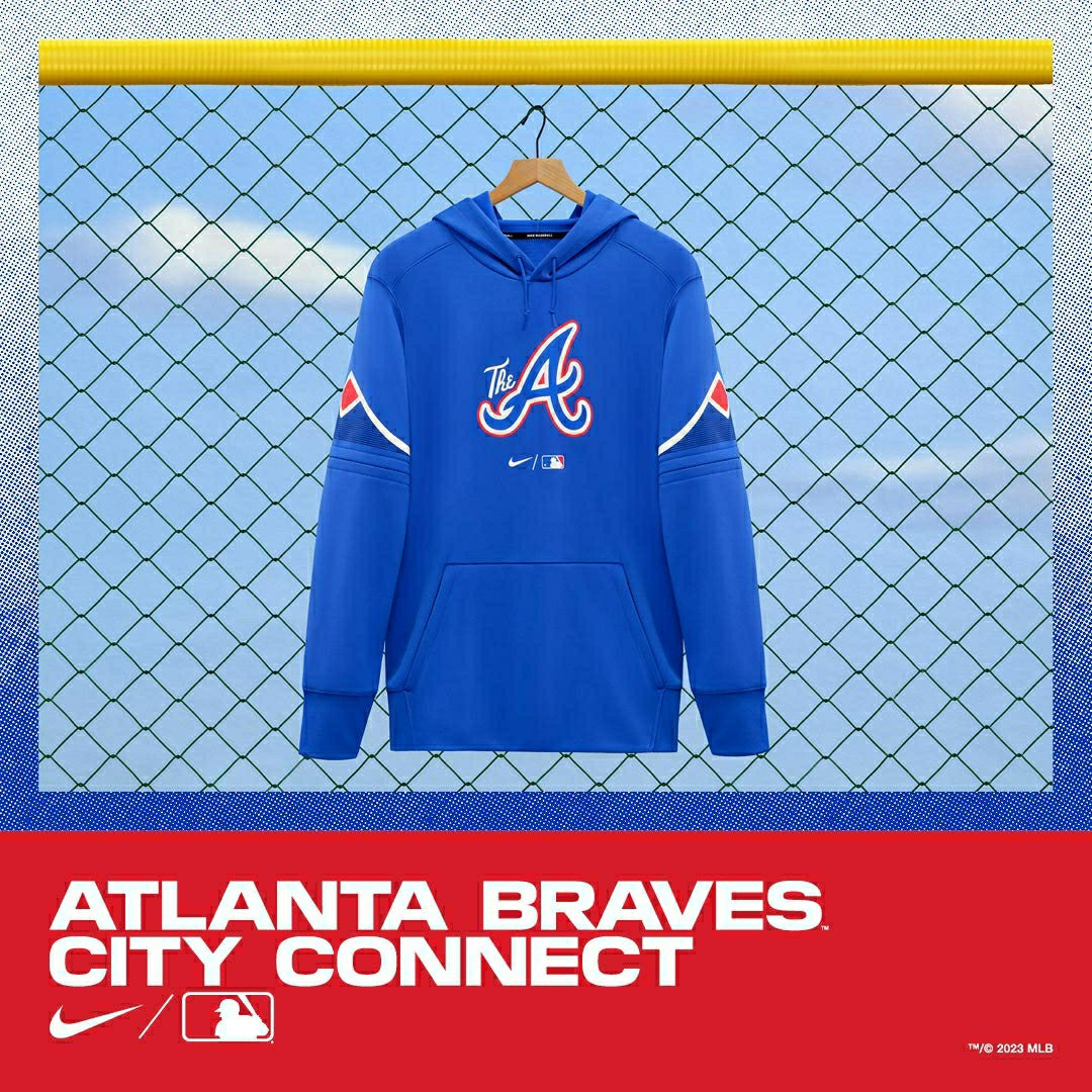 Atlanta Braves 2023 MLB Authentic City Connect Nike Therma-FIT Hoodie Lifestyle