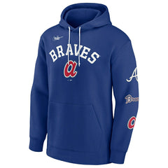 Atlanta Braves Nike Rewind Lefty MLB Hoodie Blue Taass for sale