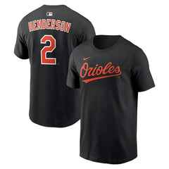 Gunnar Henderson #2 Baltimore Orioles Player MLB T-Shirt Black Taass sale