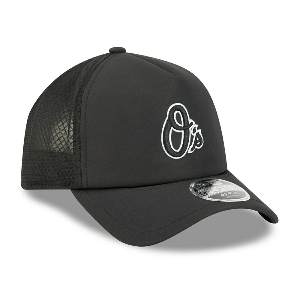 Baltimore Orioles 2026 MLB Batting Practice 9FORTY APEX Trucker Cap Black Taass US