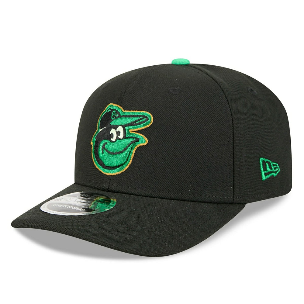 Baltimore Orioles 2026 St. Patrick's Day 9SEVENTY Stretch-Snap MLB Cap Black Classic
