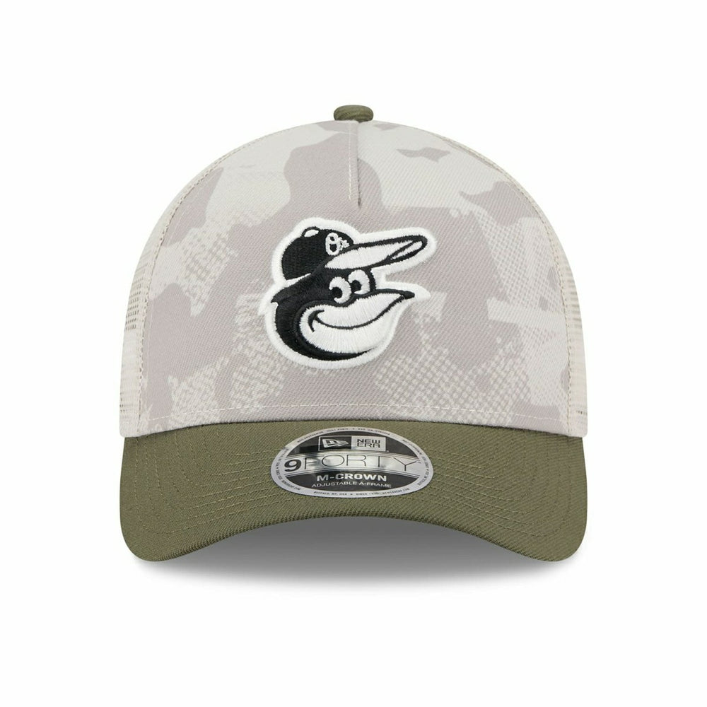 Baltimore Orioles 2025 MLB Armed Forces 9FORTY M-Crown A-Frame Snapback Cap Classic