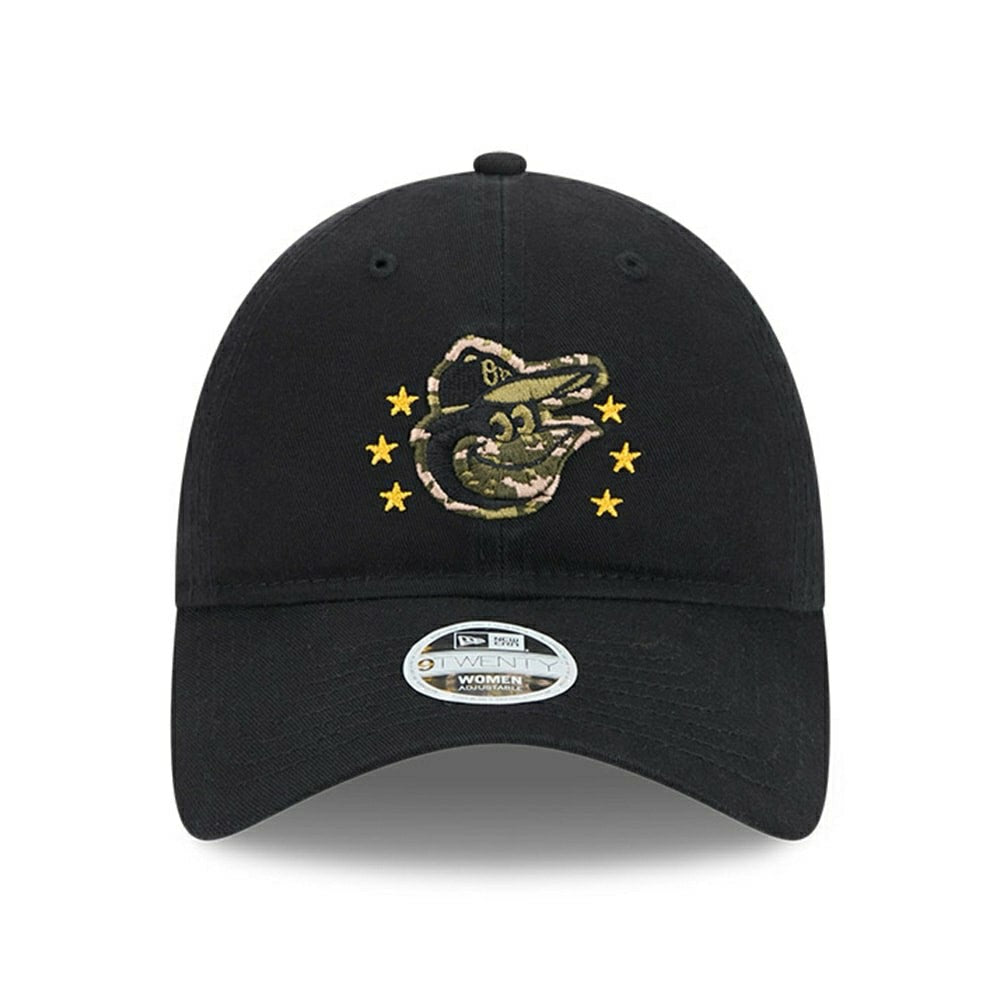 Baltimore Orioles 2024 MLB Armed Forces New Era Women's 9TWENTY Cap Black Taass US