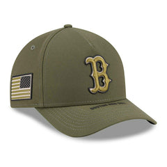 Boston Red Sox 2026 MLB Armed Forces 9FORTY M-Crown A-Frame Adjustable Cap Olive Classic