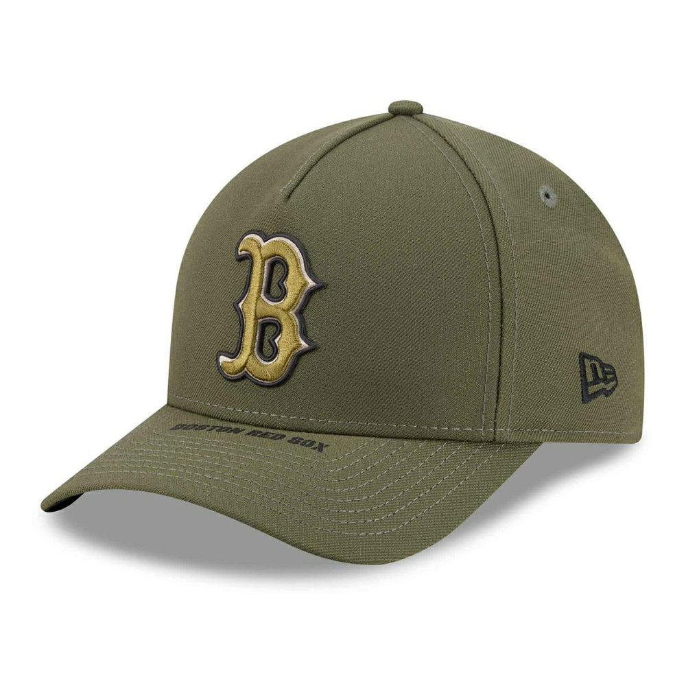 Boston Red Sox 2026 MLB Armed Forces 9FORTY M-Crown A-Frame Adjustable Cap Olive Classic
