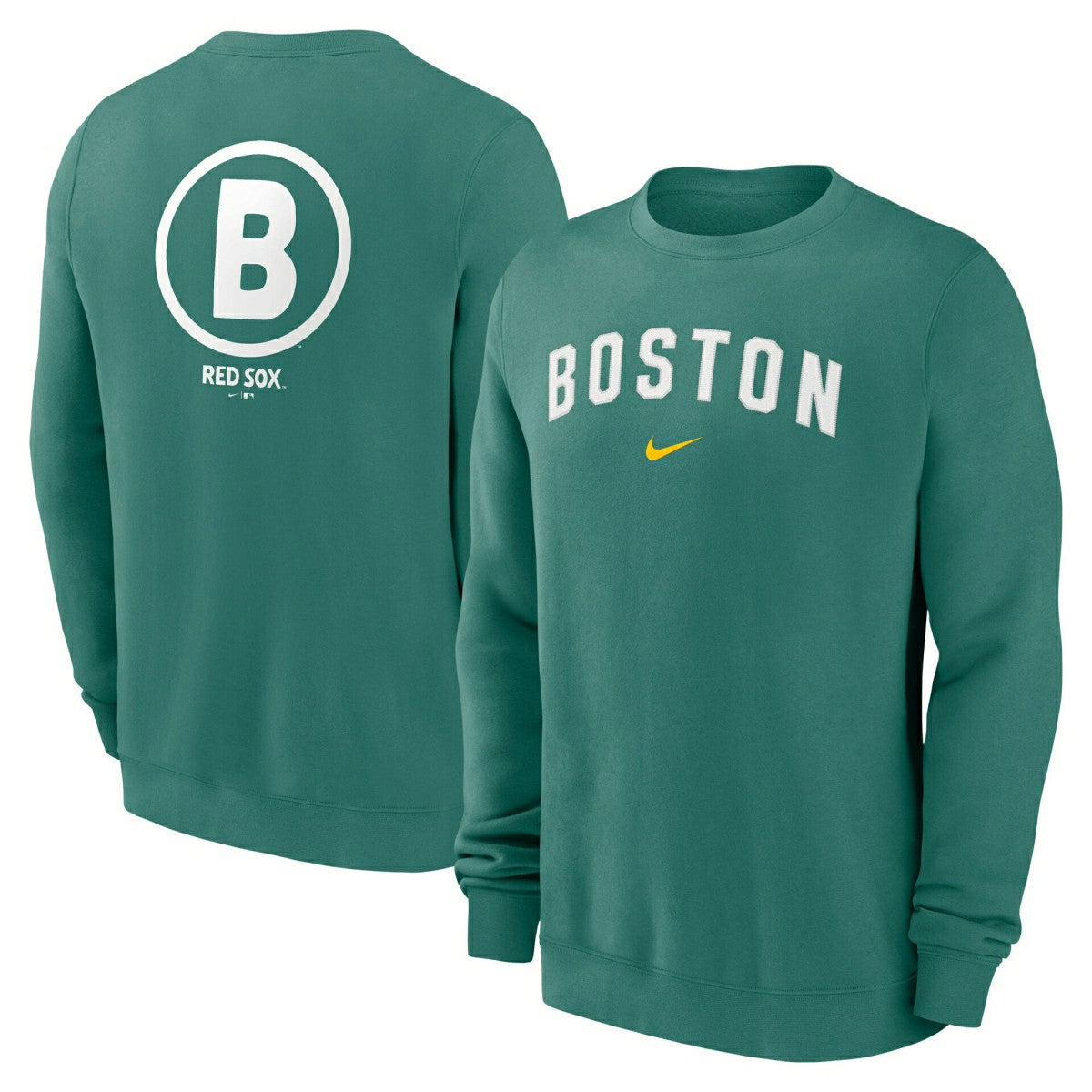 Boston Red Sox City Connect 2-Hit Club Crew Pullover Green Taass US