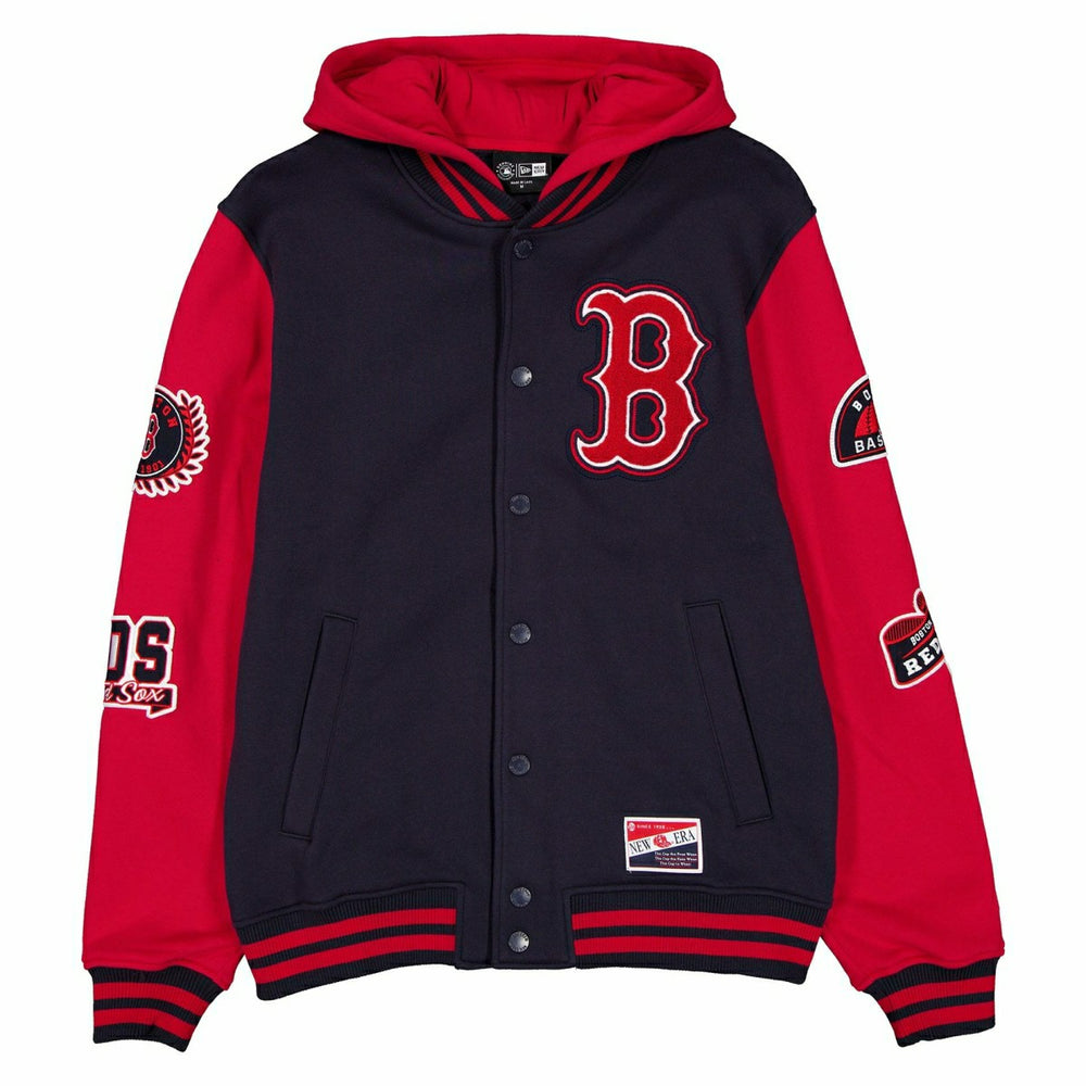 Boston Red Sox Full Snap Patch Jacket Navy/Red Fashion