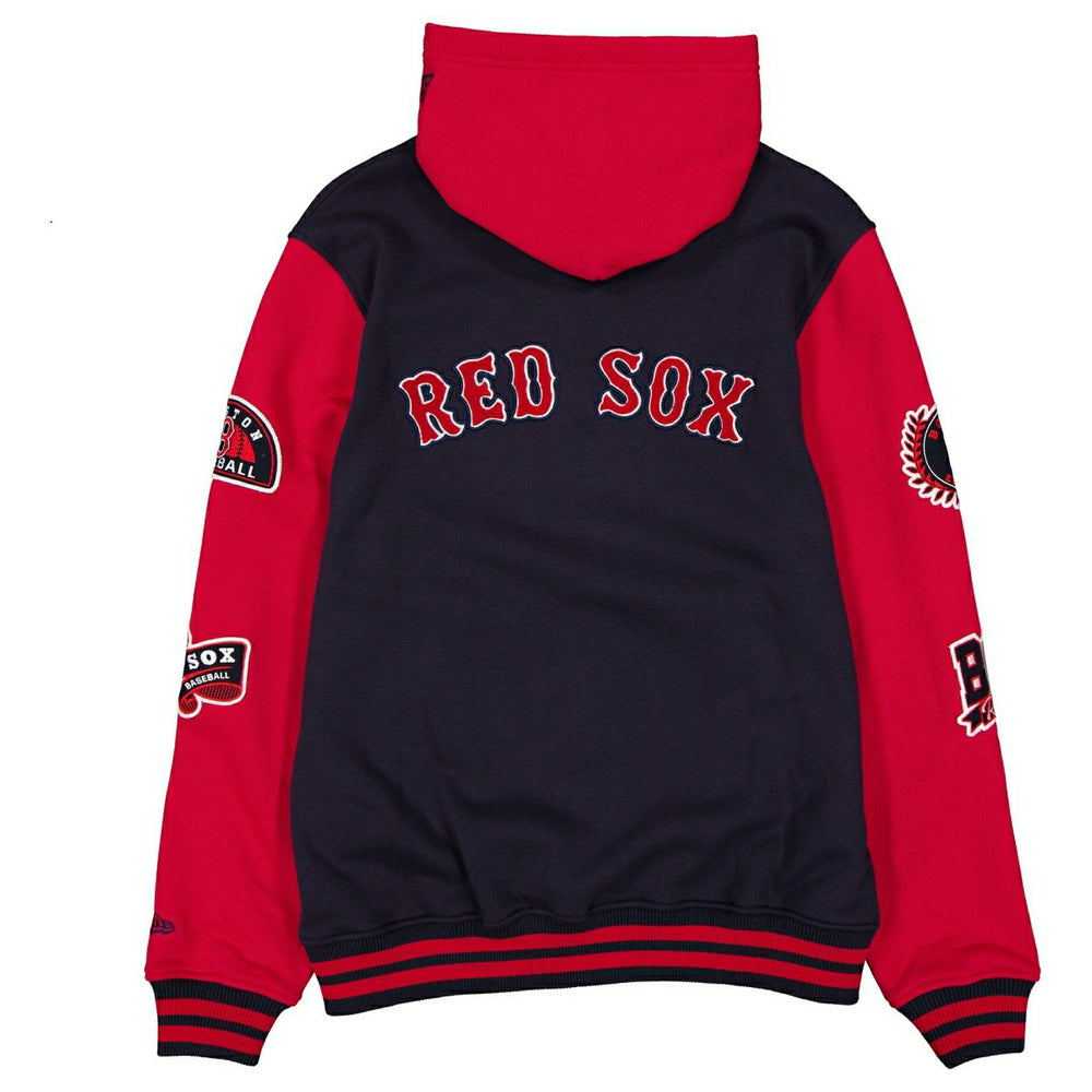 Boston Red Sox Full Snap Patch Jacket Navy/Red Fashion