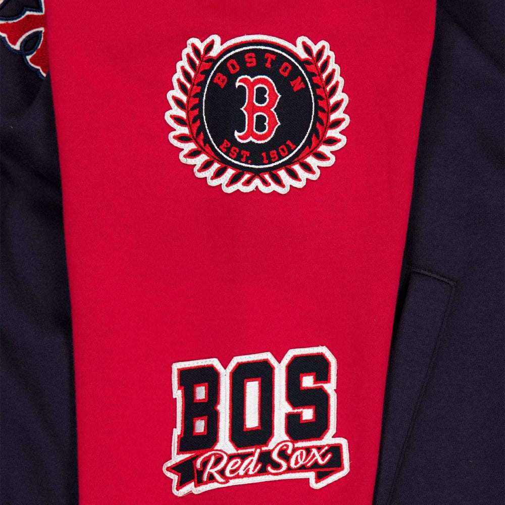 Boston Red Sox Full Snap Patch Jacket Navy/Red Fashion