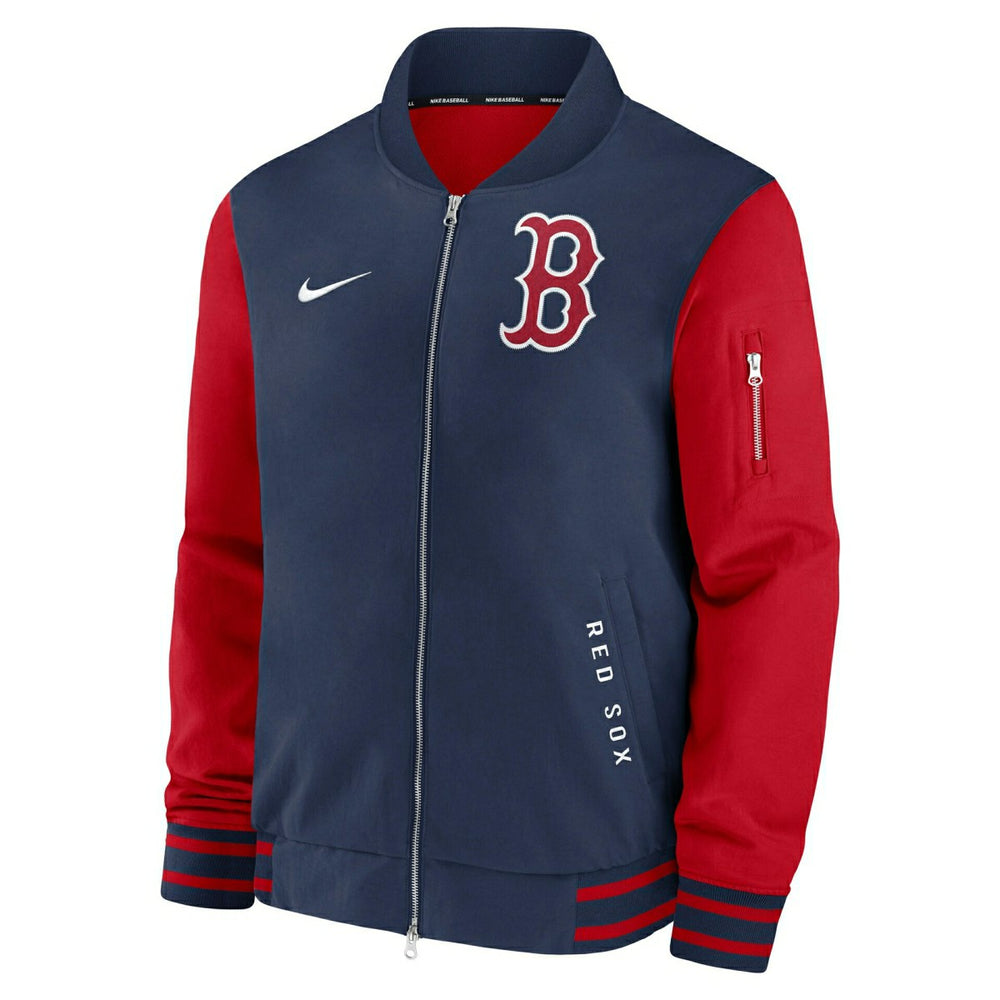 Boston Red Sox 2026 MLB Authentic Dugout Bomber Jacket Navy Taass sale