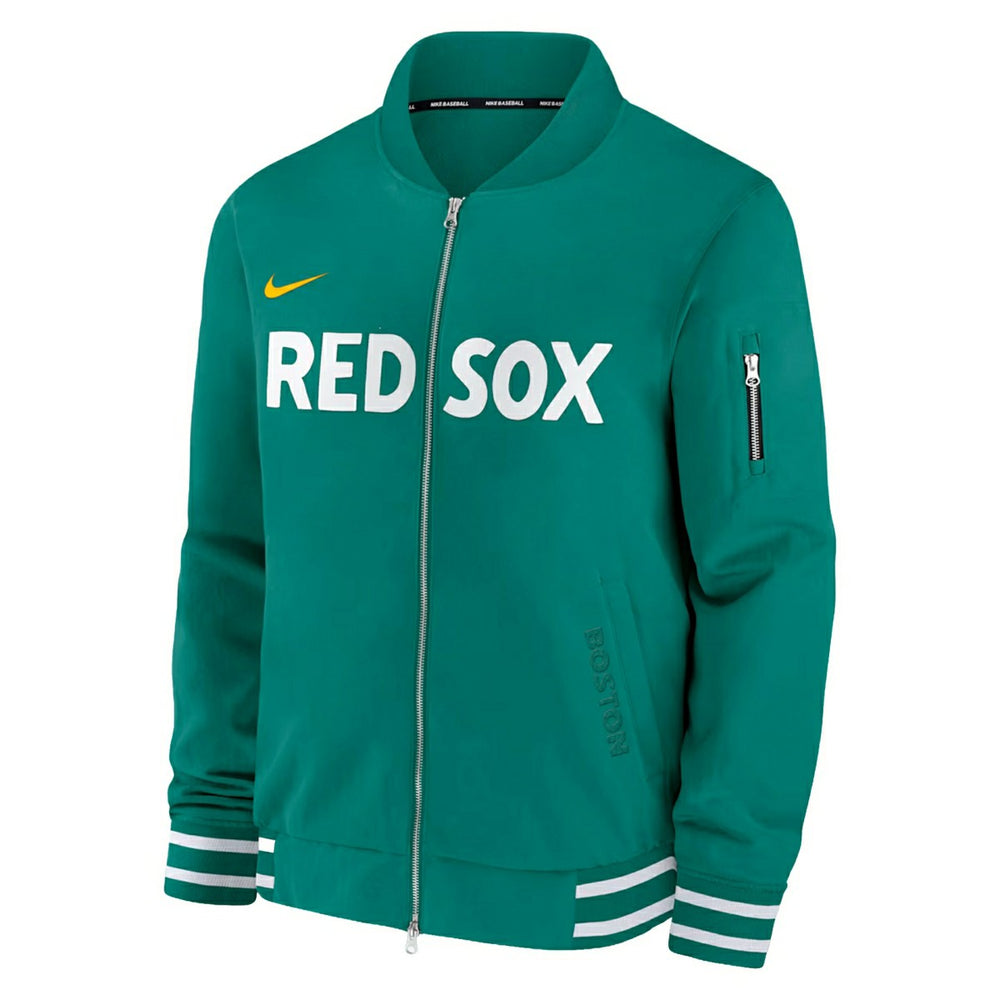 Boston Red Sox City Connect 2026 MLB Authentic Dugout Bomber Jacket Green Taass for sale