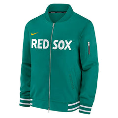 Boston Red Sox City Connect 2026 MLB Authentic Dugout Bomber Jacket Green Taass for sale