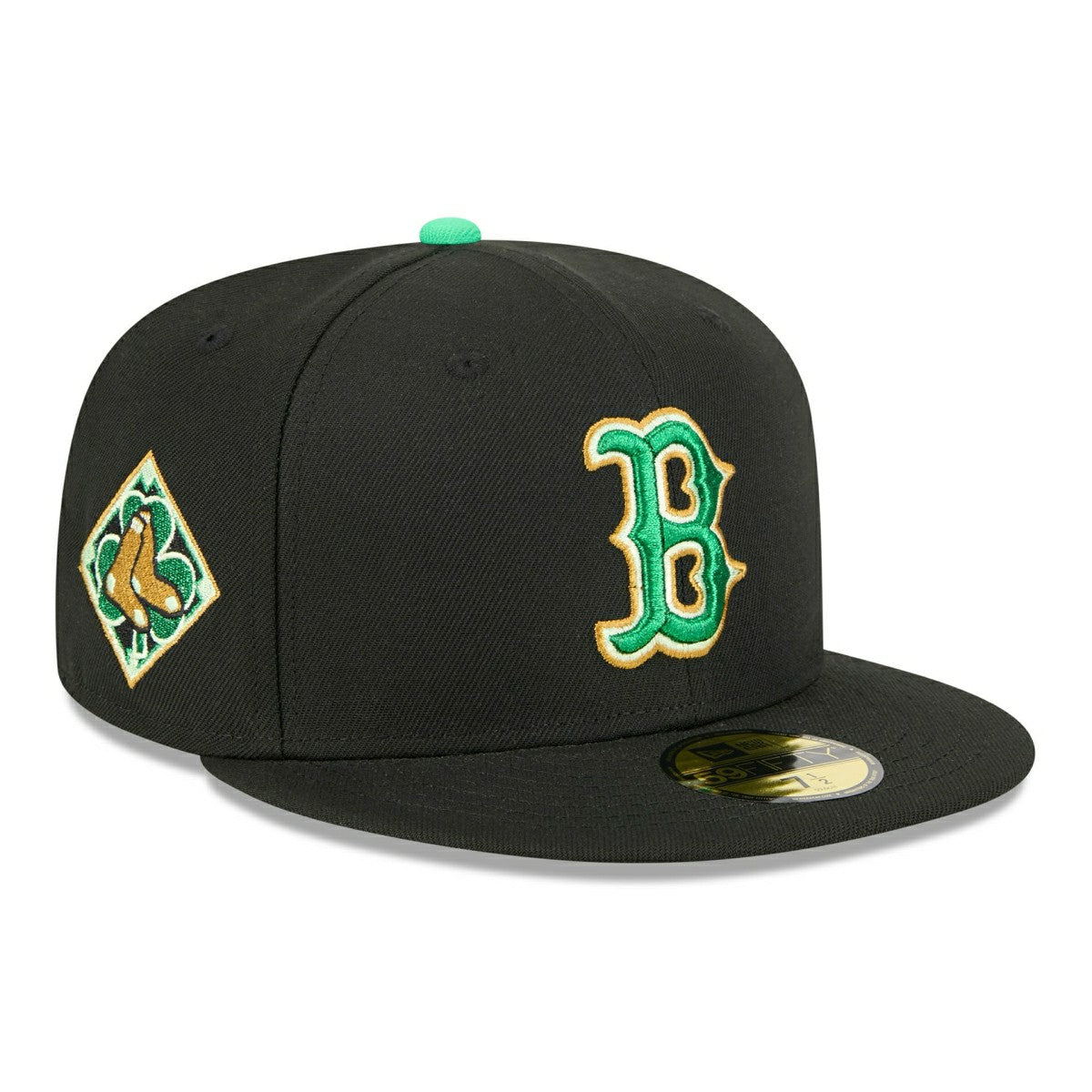 Boston Red Sox 2026 St. Patrick's Day MLB Authentic 59FIFTY Cap Black Taass US