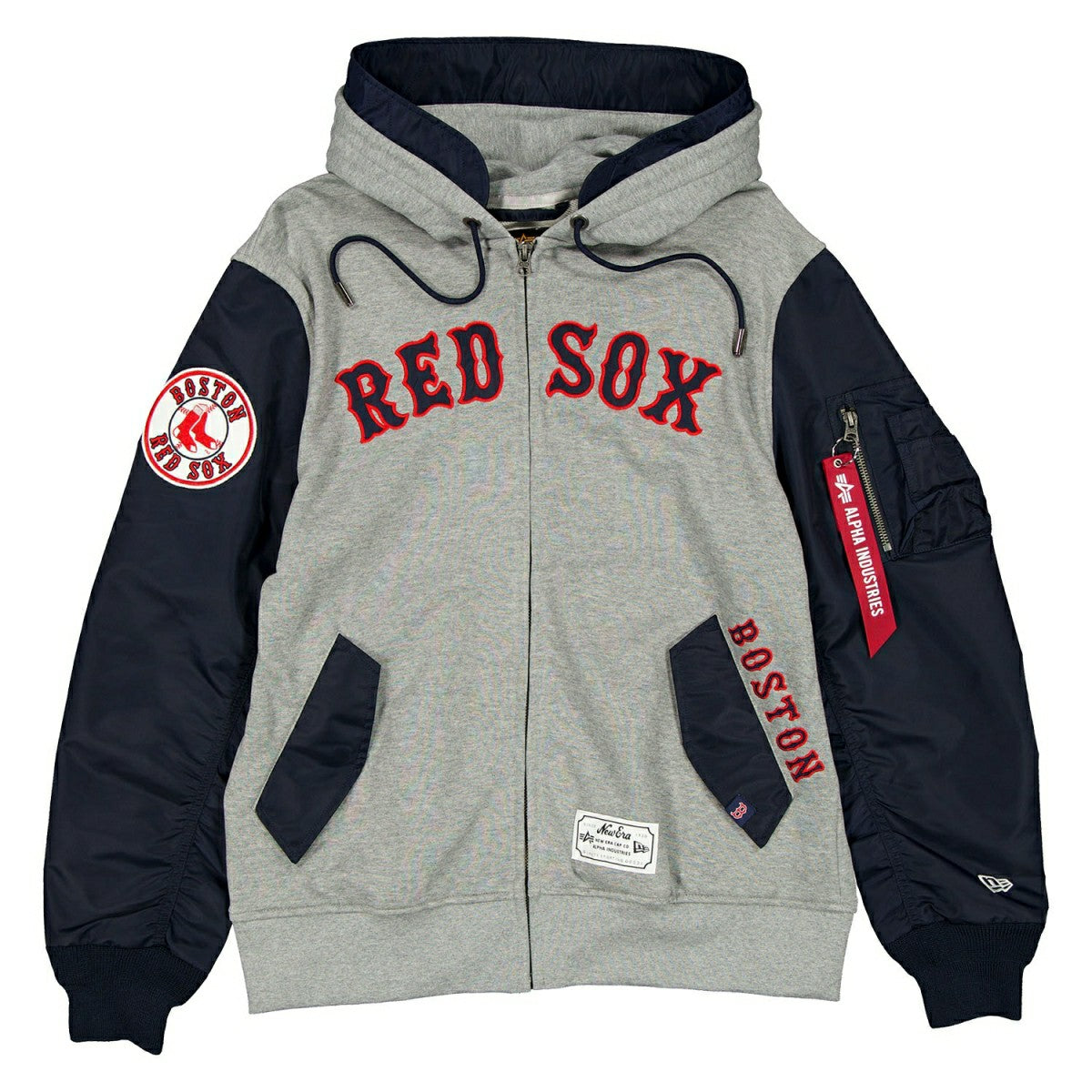 Boston Red Sox Alpha Industries MA-1 MLB Full-Zip Fleece Jacket Taass for sale