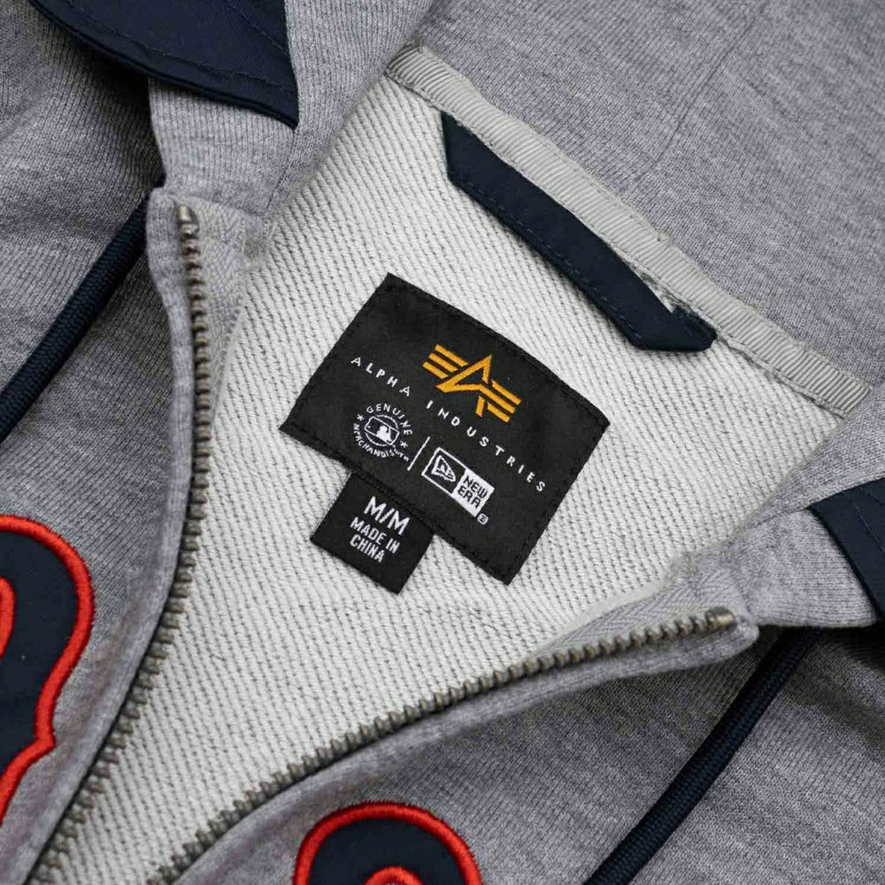 Boston Red Sox Alpha Industries MA-1 MLB Full-Zip Fleece Jacket Taass for sale