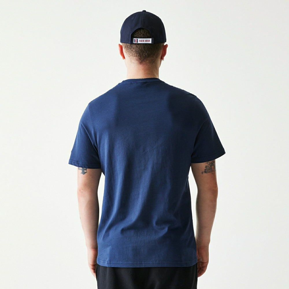 Boston Red Sox Team Logo New Era MLB T-Shirt Navy Fashion
