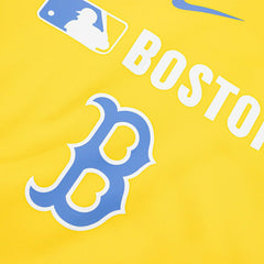 Boston Red Sox Alternate 2025 MLB Authentic Performance Therma Hoodie Yellow Lifestyle