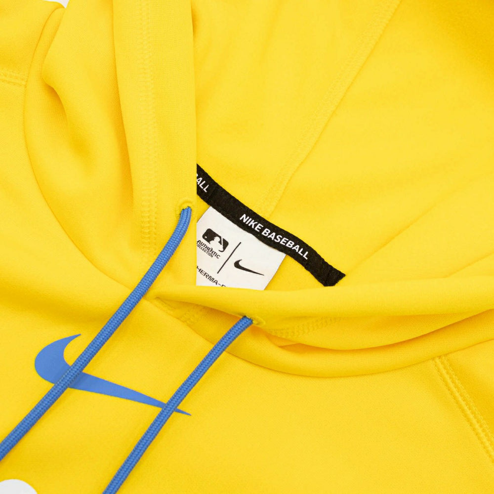 Boston Red Sox Alternate 2025 MLB Authentic Performance Therma Hoodie Yellow Lifestyle