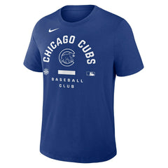Chicago Cubs Early Work 2026 MLB Authentic Tri-Blend T-Shirt Blue Lifestyle